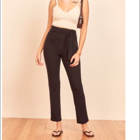 Reformation Kassia Pants Small Black - Picture 2 of 3